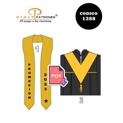 Patrón de estola de graduación PDF