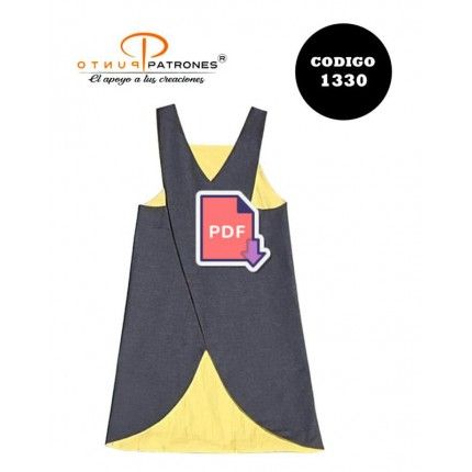 Patrón de delantal de trabajo unisex PDF
