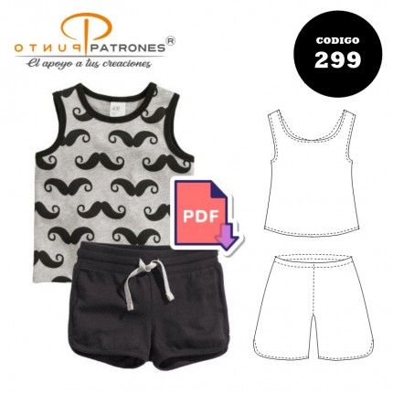 Conjunto short y musculosa niño |COD:299 |PDF