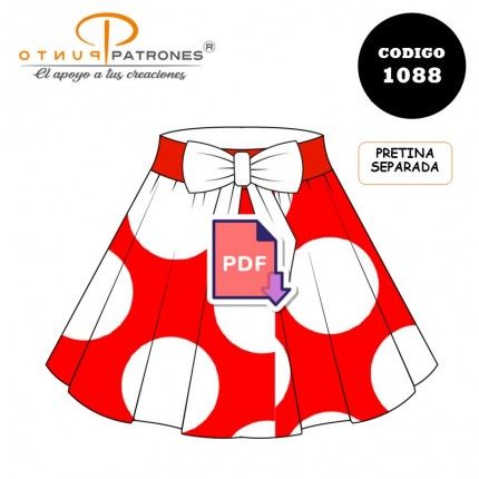 Patrón de falda circular bebé e infantil PDF