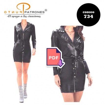 Patrón de vestido corto ajustado PDF