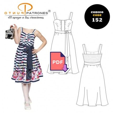 Patrón de vestido niña talla única PDF