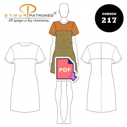 Patrón de vestido niña corte canesú PDF