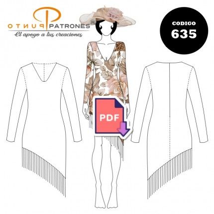 Patrón 635 vestido asimétrico PDF