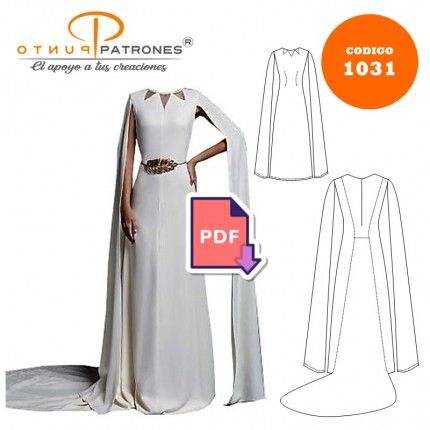 Patrón de vestido medieval PDF
