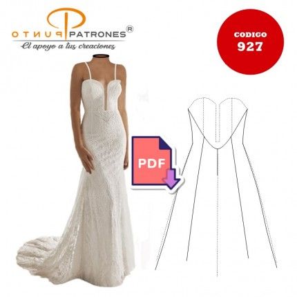 Patrón de vestido de novia PDF