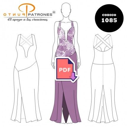 Patrón de vestido de fiesta con vuelos PDF