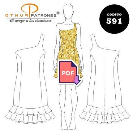 Patrón de vestido de fiesta corto PDF