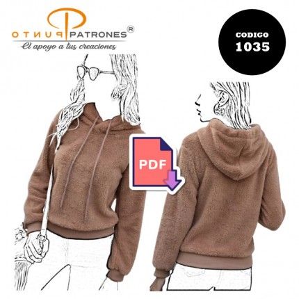 Patrón de polerón acinturado dama PDF