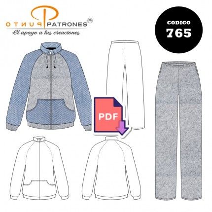 Patrón de tenida de buzo unisex PDF