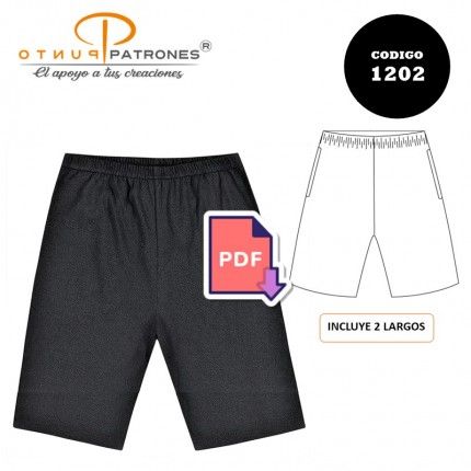 Patrón de short deportivo unisex PDF