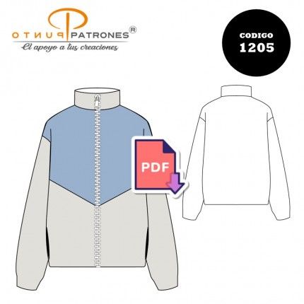 Patrón de chaqueta de buzo unisex especial PDF