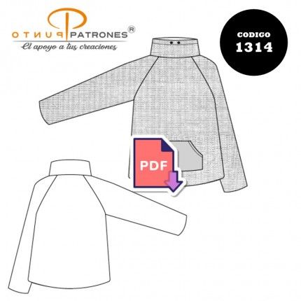 Patrón de polerón raglan clásico PDF