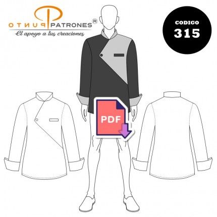 Patrón de chaqueta de chef clásica PDF