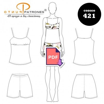Patrón de pijama conjunto clásico PDF