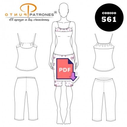 Patrón de pijama conjunto moderno PDF