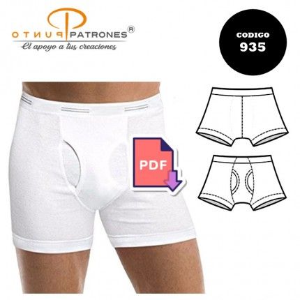 Patrón de calzoncillos cortos varón PDF