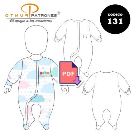 Patrón de body bebé PDF
