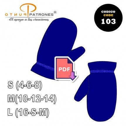 Patrón de guantes mitones PDF
