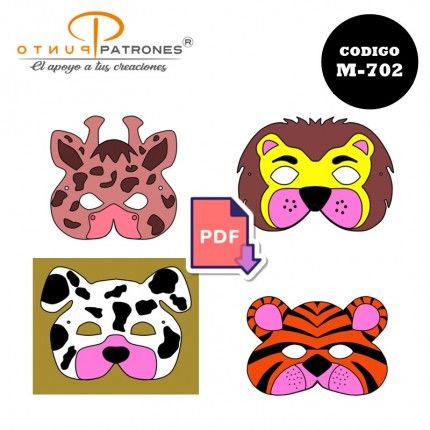 Patrón de set de 4 máscaras PDF