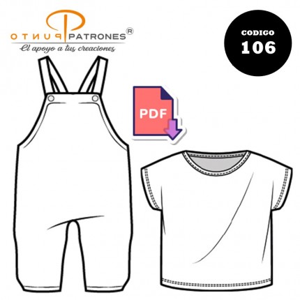 Patrón de jardinera y polera bebé PDF