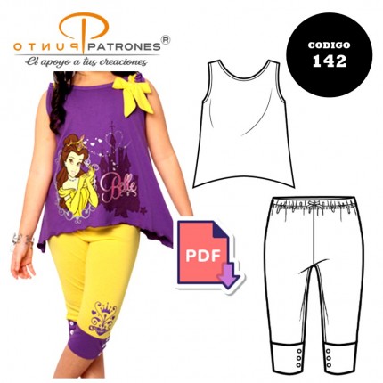Conjunto Polera y Calza de Niña |COD:142 |PDF