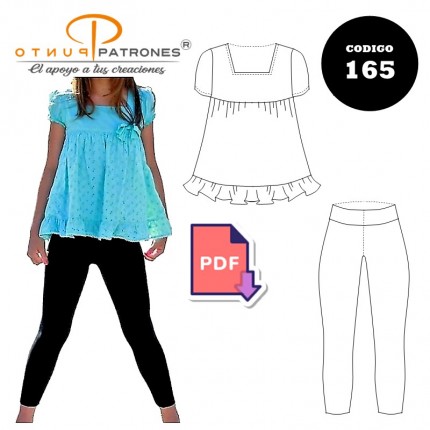 Conjunto blusa y calza Infantil |COD:165 |PDF