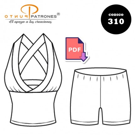 Patrón de conjunto deportivo mujer PDF