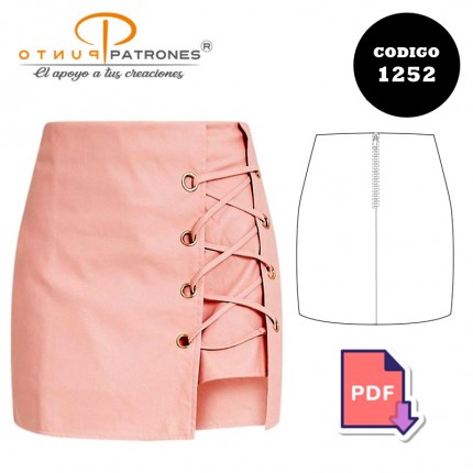 Patrón de falda corta PDF