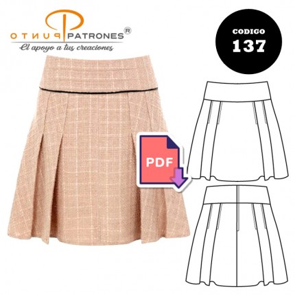 Patrón de falda escolar tablones encontrados PDF