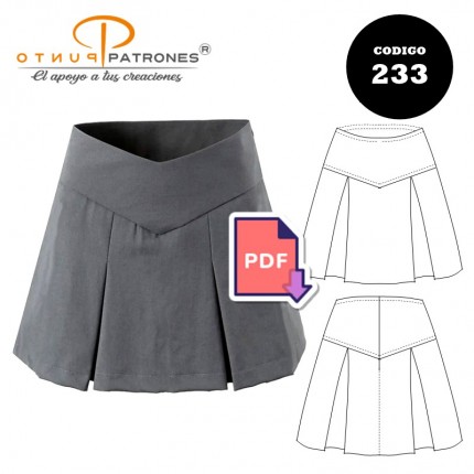 Patrón de falda escolar PDF