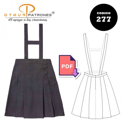 Patrón de falda con suspensores PDF