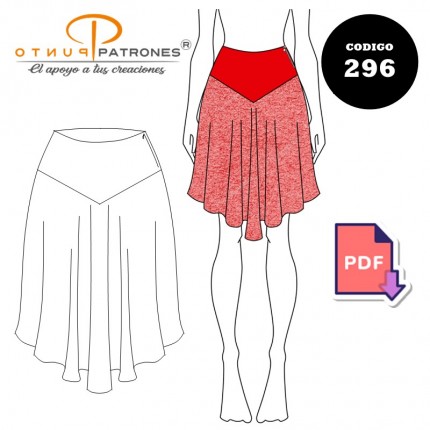 Patrón de falda rebeca en punta PDF