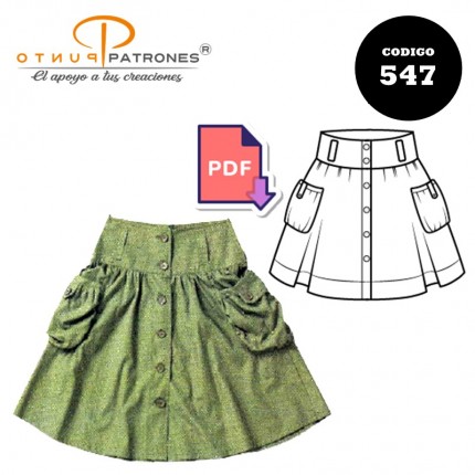 Patrón de falda PDF