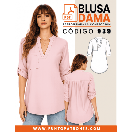 Patrón de blusa de dama PDF