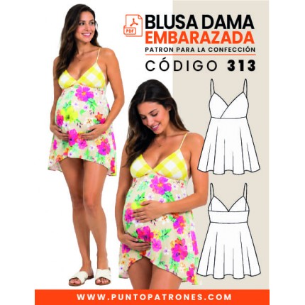 Patrón de blusa de embarazo PDF