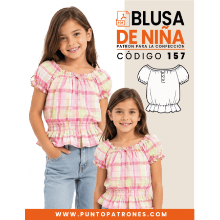 Patrón de blusa de niña PDF
