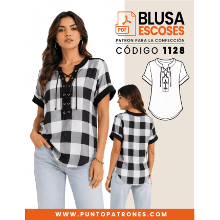 Patrón de blusa escote escoses PDF