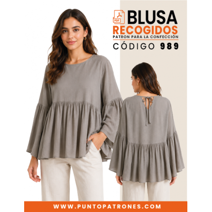 Patrón de blusa con recogidos PDF