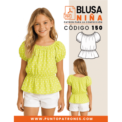 Patrón de blusa para niña PDF