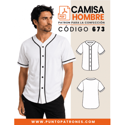 Patrón de camisa recta manga corta PDF