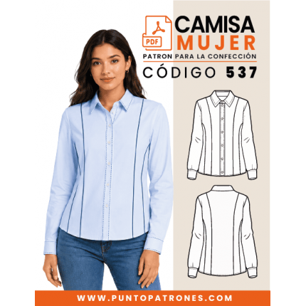 Patrón de camisa con cortes de dama PDF