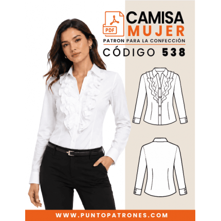 Patrón de camisa con volados PDF