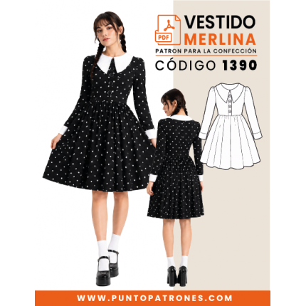 Patrón gratis de vestido de merlina PDF para imprimir