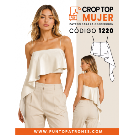 Patrón gratis de crop top PDF para imprimir