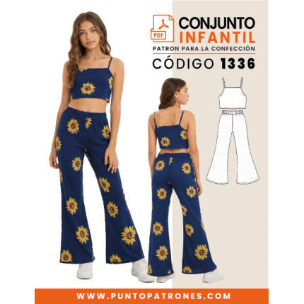 Patrón gratis de conjunto infantil PDF para imprimir