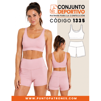 Patrón gratis de conjunto deportivo PDF para imprimir
