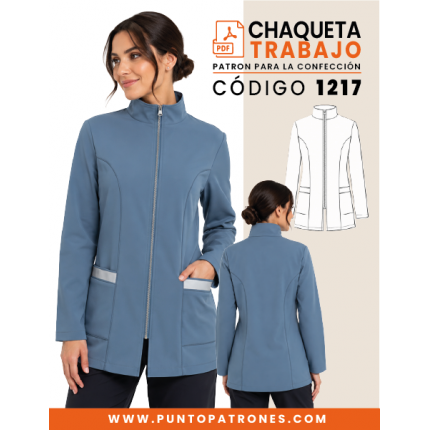 Patrón gratis de chaqueta de trabajo PDF para imprimir