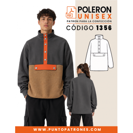 Patrón gratis de Poleron polar unisex PDF para imprimir