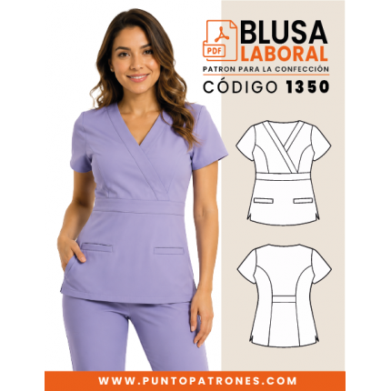 Patrón gratis de blusa laboral PDF para imprimir